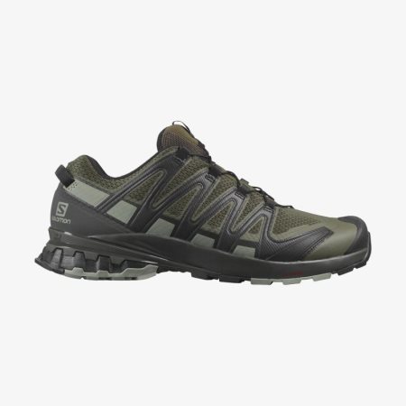 Salomon XA PRO 3D v8 WIDE Mens Hiking Shoes Olive UK YDKW